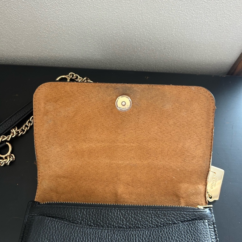 Coach Klare Diary Embroidered Black Leather Crossbody Bag C8283 - Picture 8 of 15